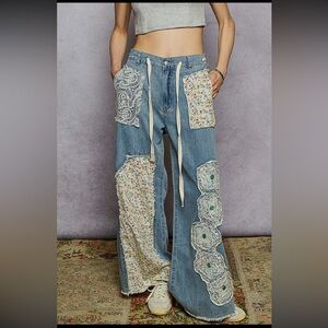 Pol Patchwork Blue Jeans